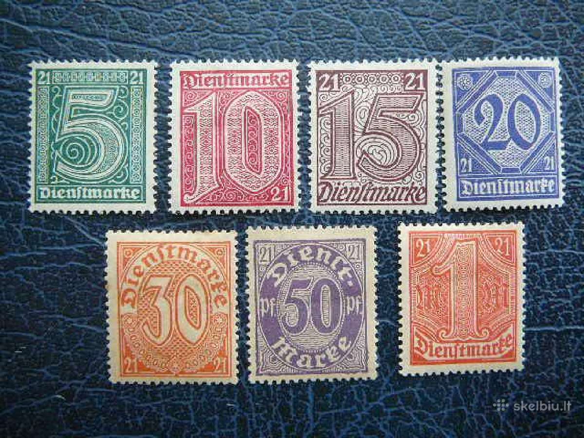Dienstmarken Vokietija 1920 vdm16/2sl