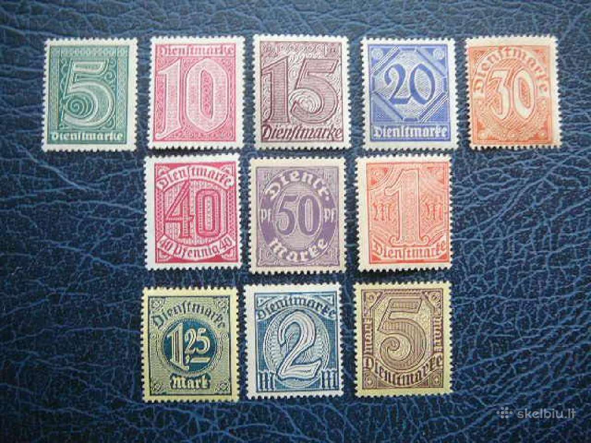 Dienstmarken Vokietija 1920 vdm23/33sl