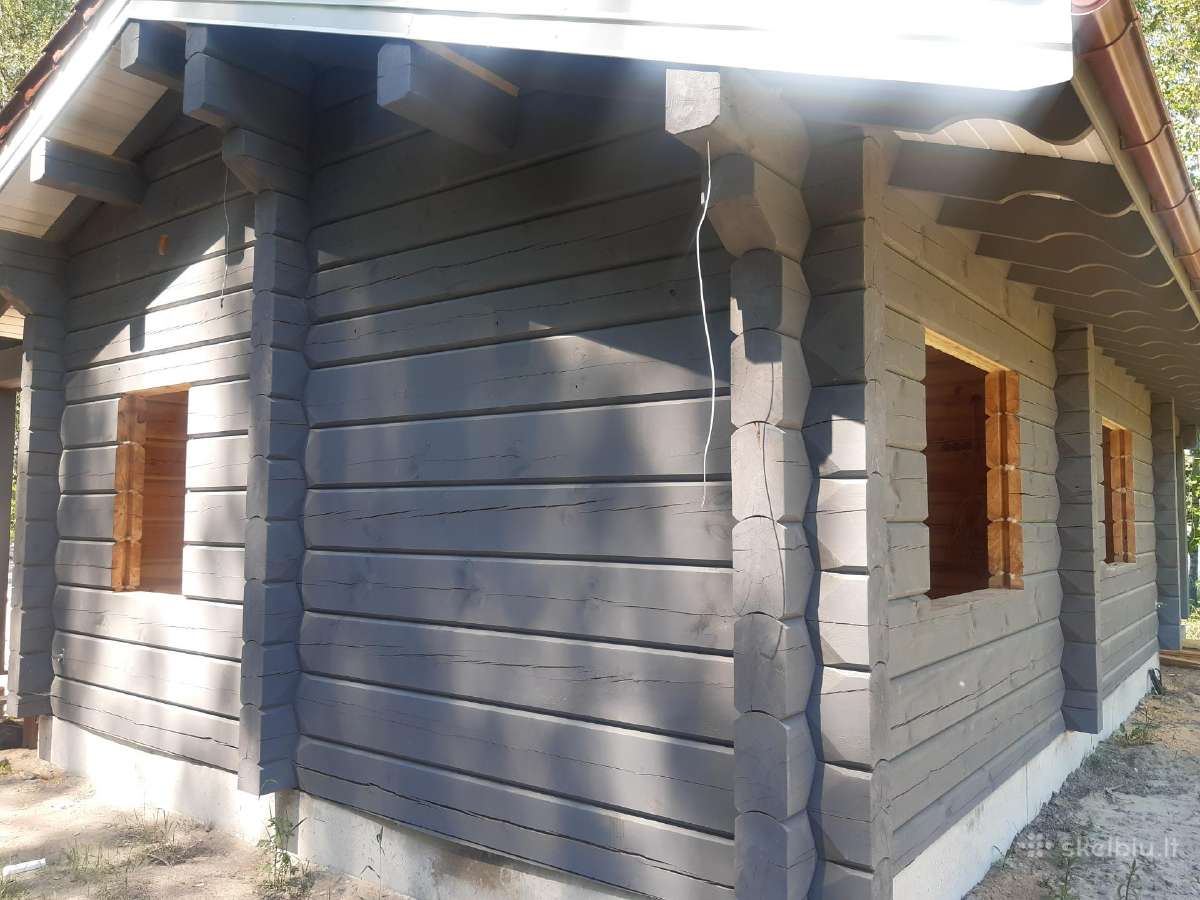 Medinių-rąstinių namų šlifavimas,dažymas. - nuotraukos Nr. 27
