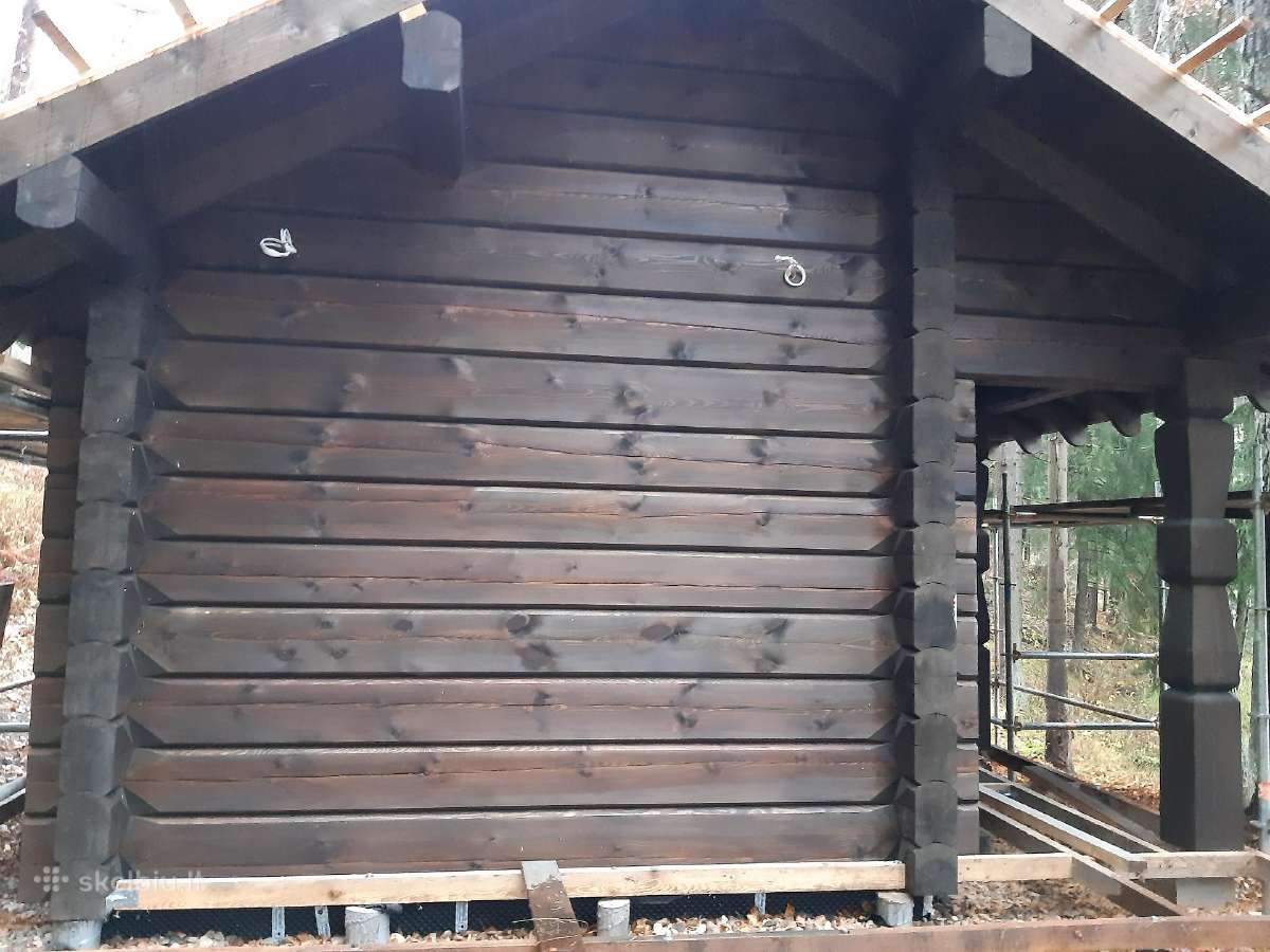 Medinių-rąstinių namų šlifavimas,dažymas. - nuotraukos Nr. 28