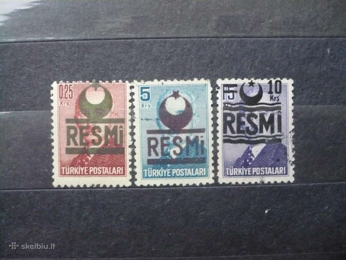 1957 m. oficialūs pašto ženklai