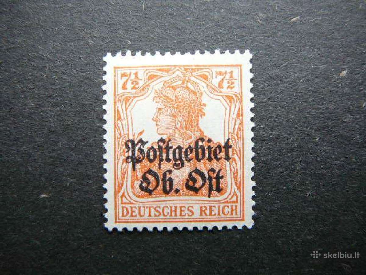 Lietuva Postgebiet Ost 1916 svarus lpg04s
