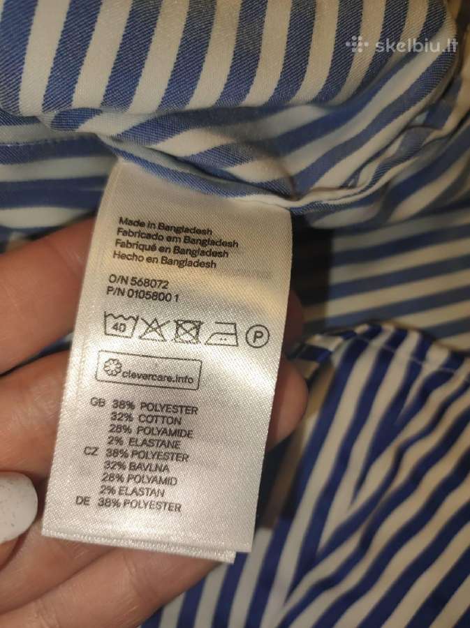 H&m dryžuoti, įliemenuoti, marškiniai - nuotraukos Nr. 10