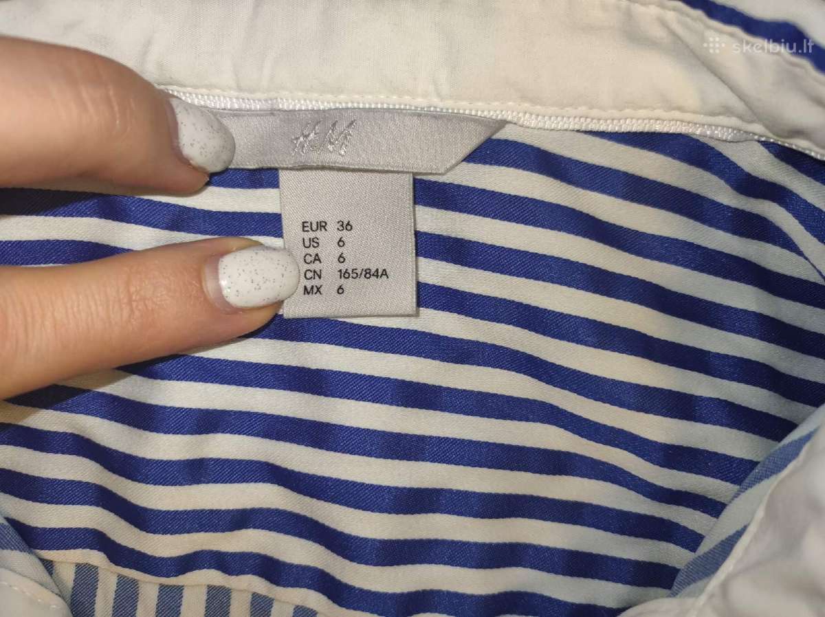 H&m dryžuoti, įliemenuoti, marškiniai - nuotraukos Nr. 11