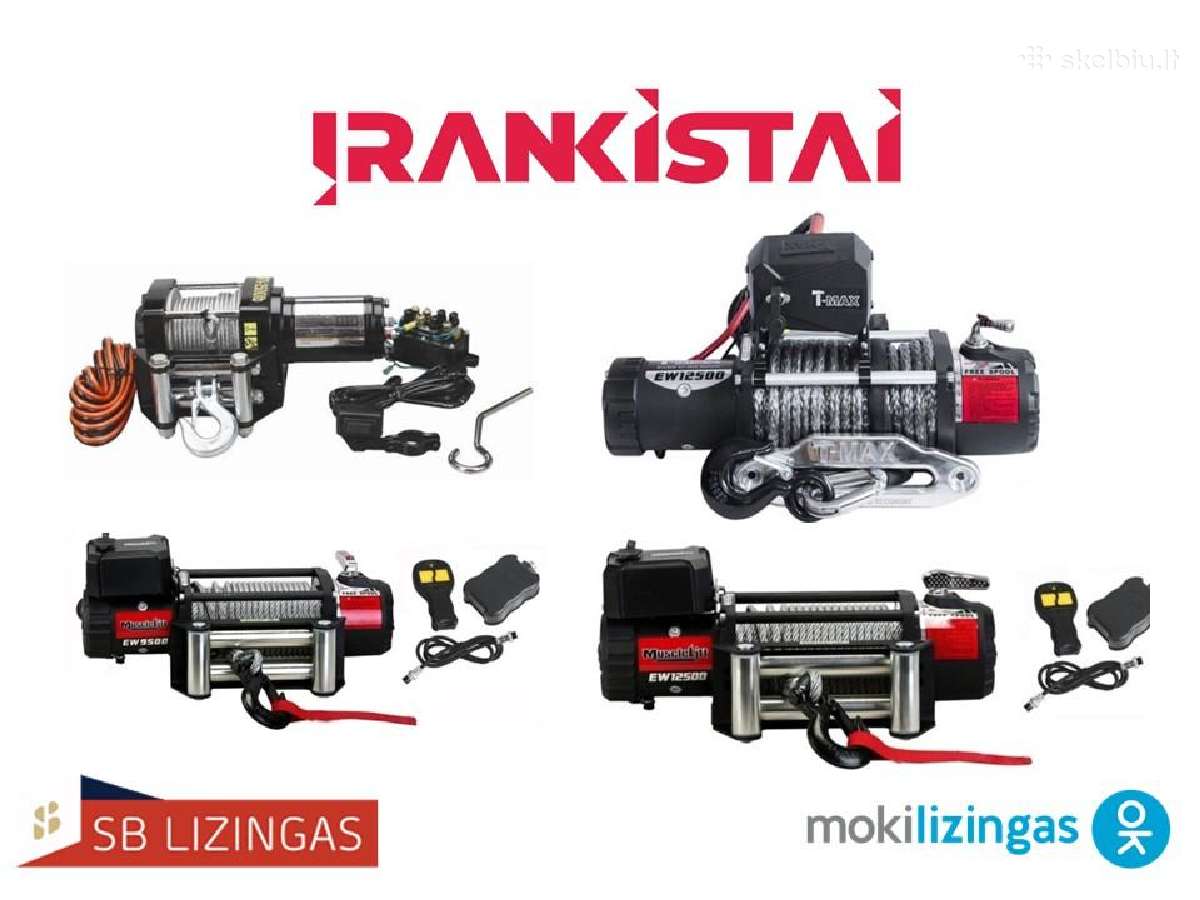 Traukimo gervės 2500 - 12500 Lbs su radio valdymu