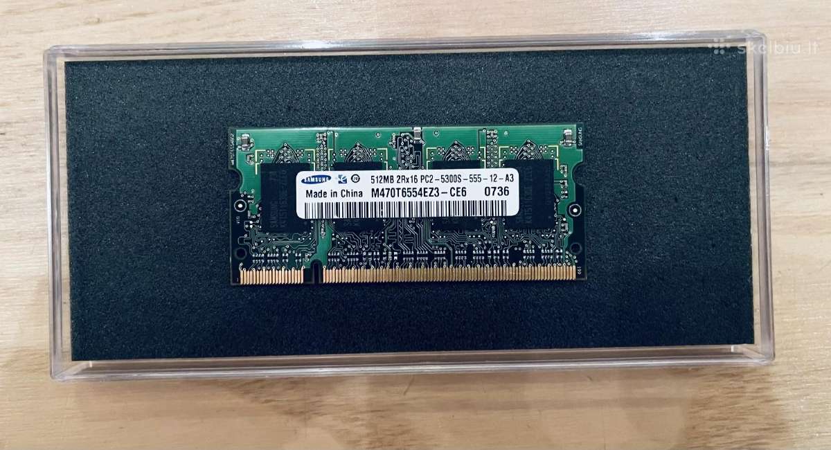 Samsung 512mb 2rx16 Pc2-53005-555-12-a3 - nuotraukos Nr. 2