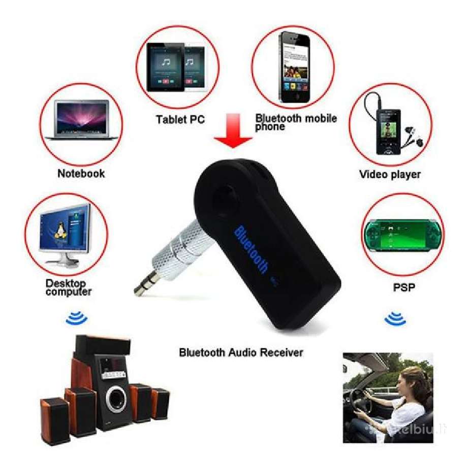 Muzikos Bluetooth Adapteris (Aux 3.5 mm) - nuotraukos Nr. 2