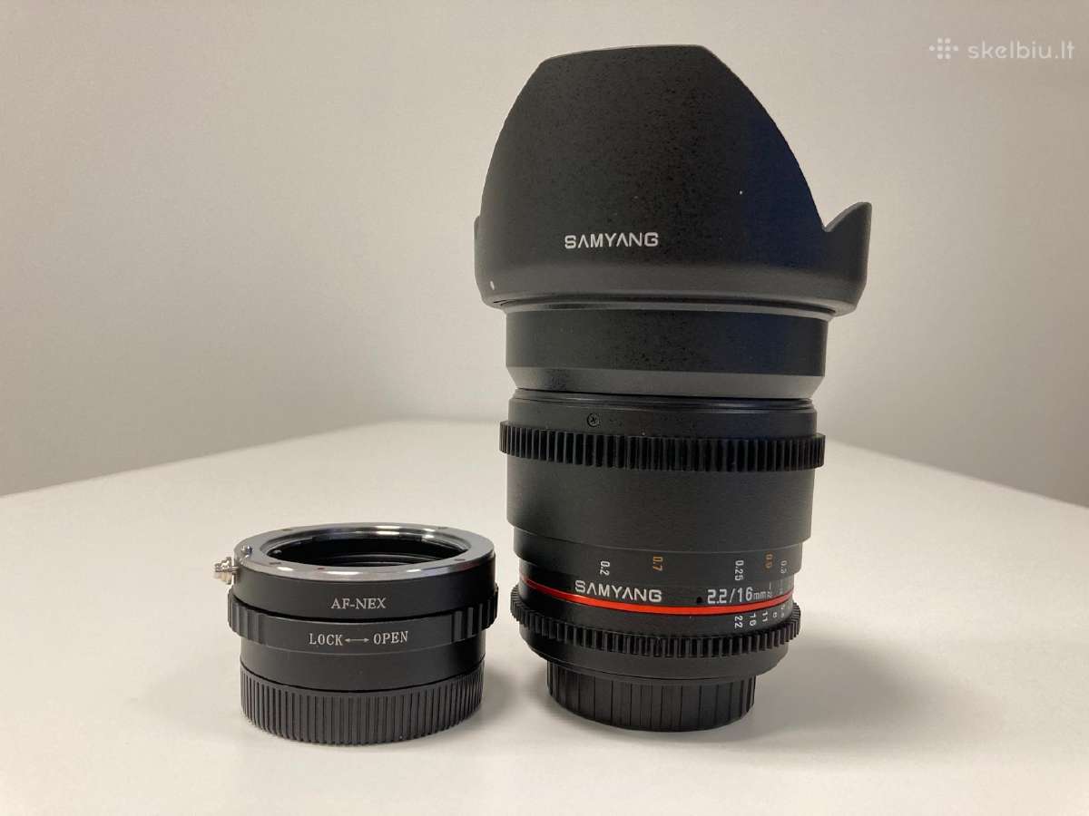 Samyang objektyvas 16mm T2.2 (f2.0) Ed As Umc Cs - nuotraukos Nr. 2