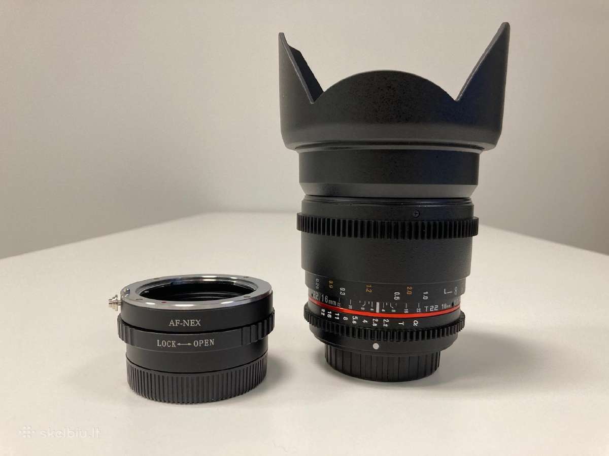 Samyang objektyvas 16mm T2.2 (f2.0) Ed As Umc Cs - nuotraukos Nr. 3
