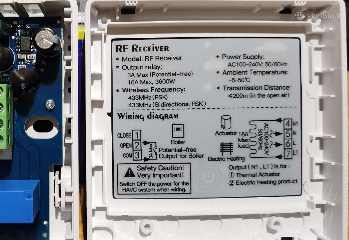 Išmanusis WiFi Rf termoreguliatorius, Tuya apps - nuotraukos Nr. 6