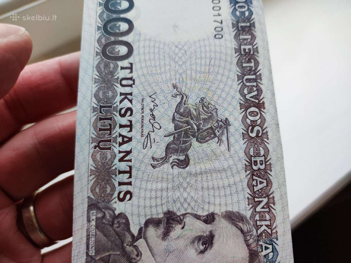 1000 litų 1991 metų Unc - nuotraukos Nr. 4