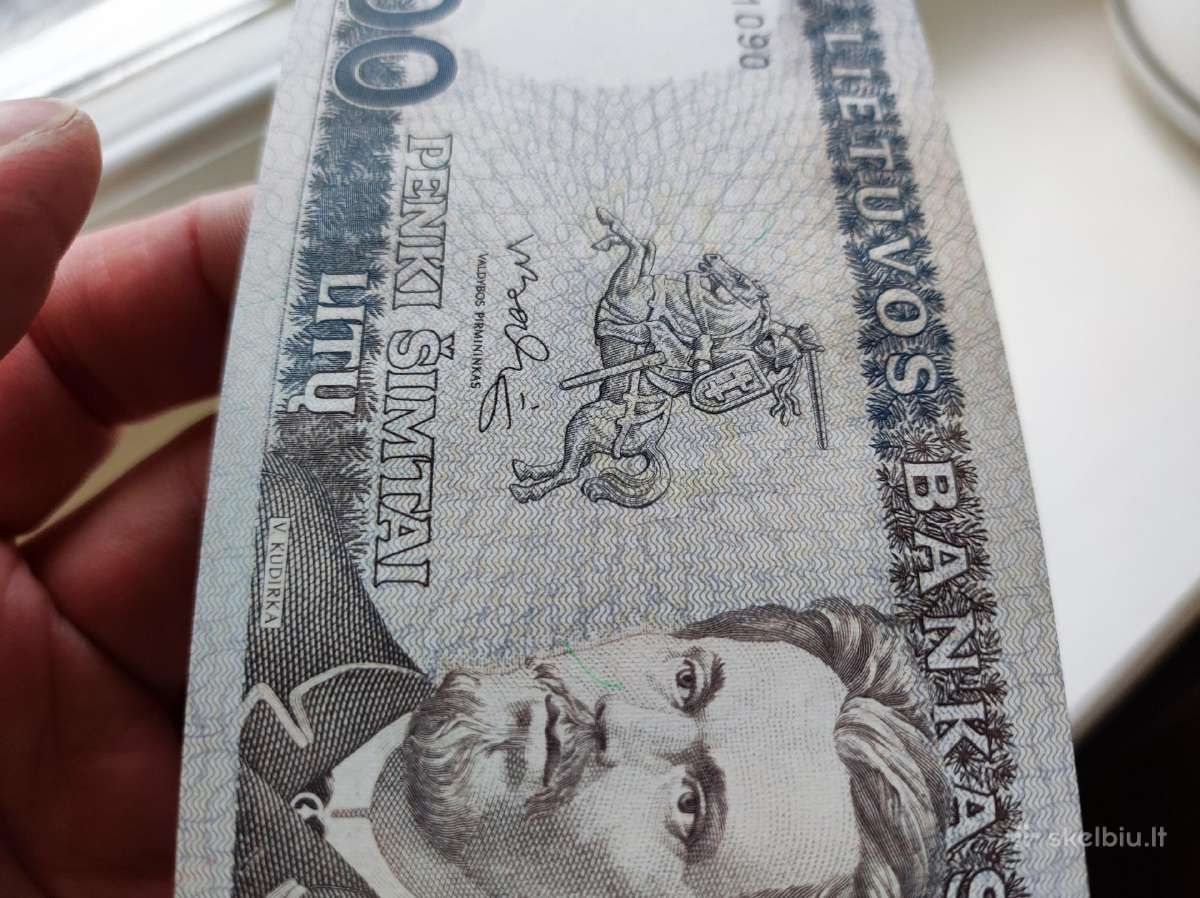 500 litų 1991 metų Unc - nuotraukos Nr. 5
