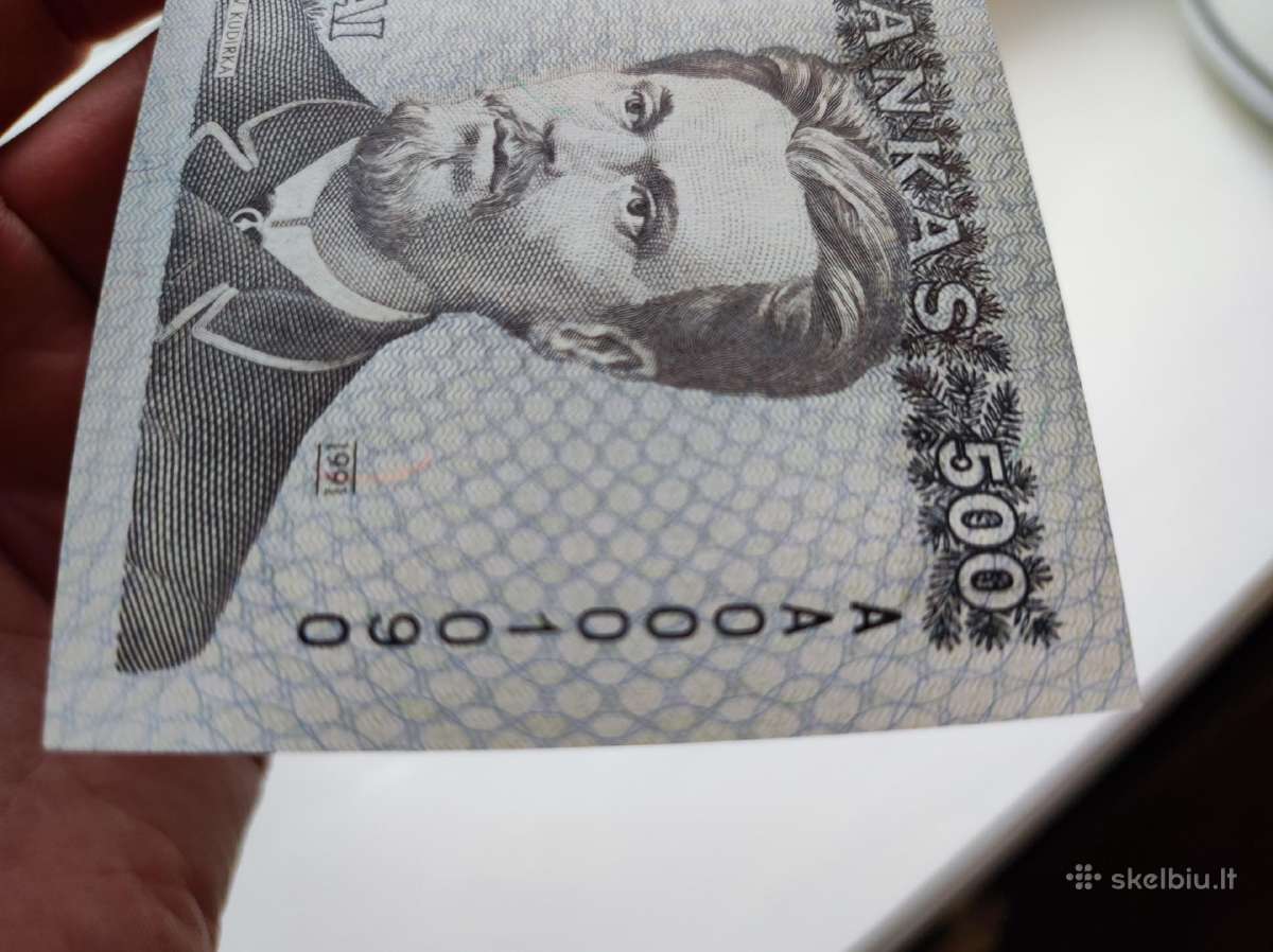 500 litų 1991 metų Unc - nuotraukos Nr. 6