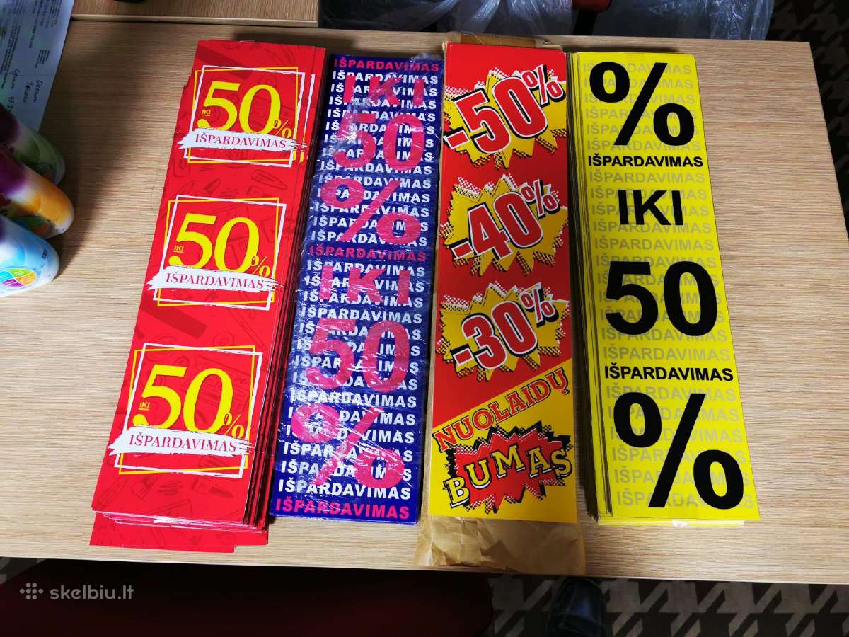 Karuliai lentynoms plakatai