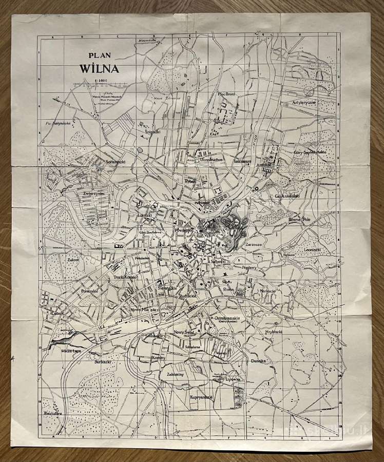 Vilniaus miesto planas žemėlapis, Wilna 1928 - nuotraukos Nr. 2
