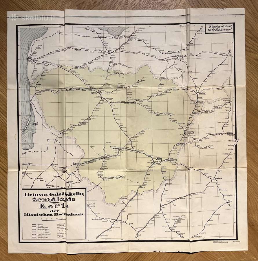 Lietuvos geležinkelių žemėlapis. 1941 m - nuotraukos Nr. 2