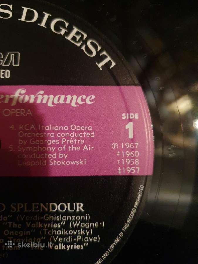 Opera. Praeito amžiaus vinilinės plokštelės