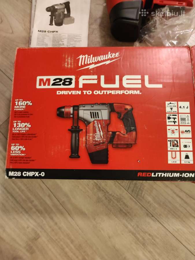 Milwaukee 28v Perforatorius - nuotraukos Nr. 4