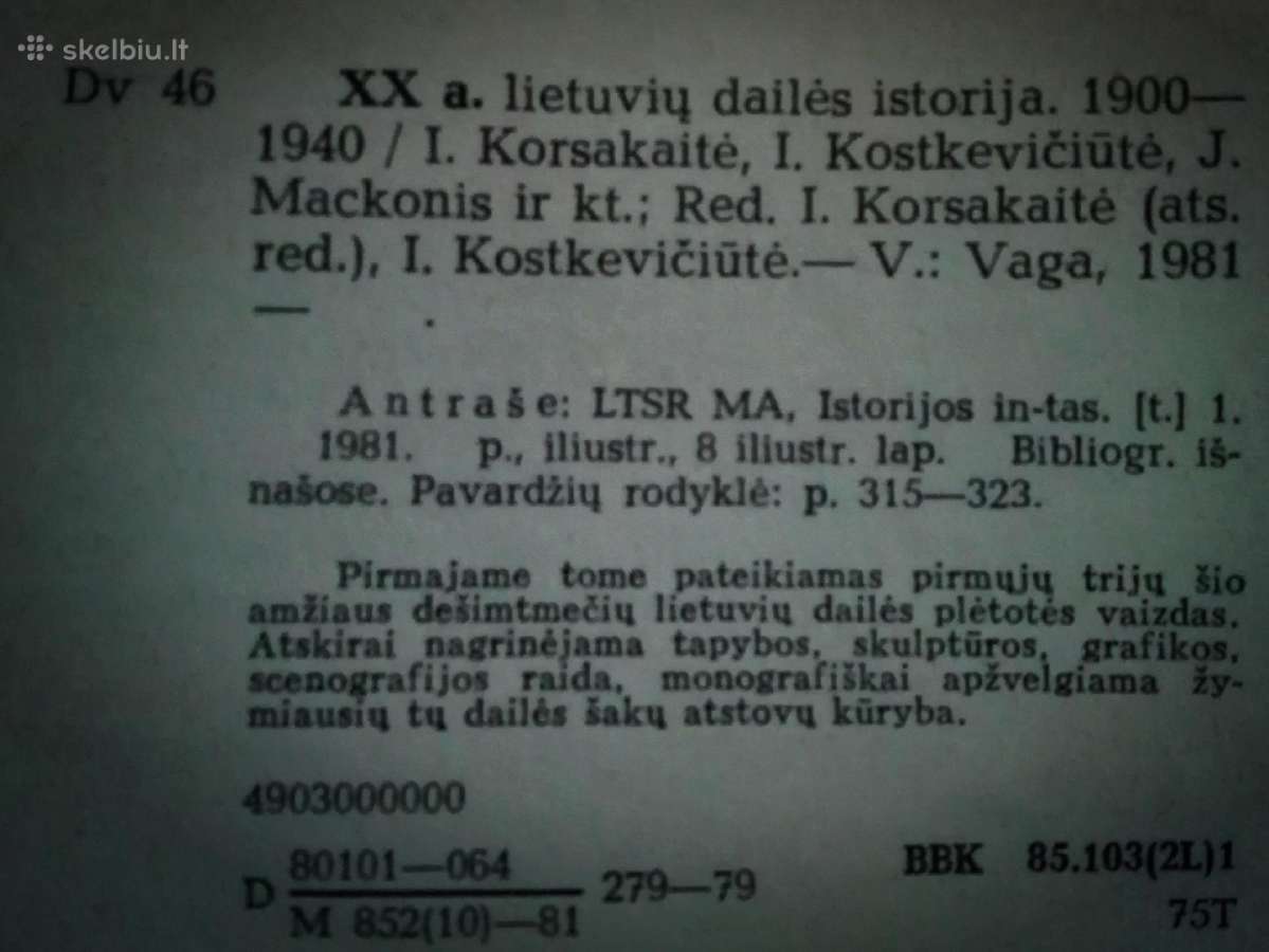 207. XX a. Lietuvių Dailės Istorija 1900 -1940 - nuotraukos Nr. 4