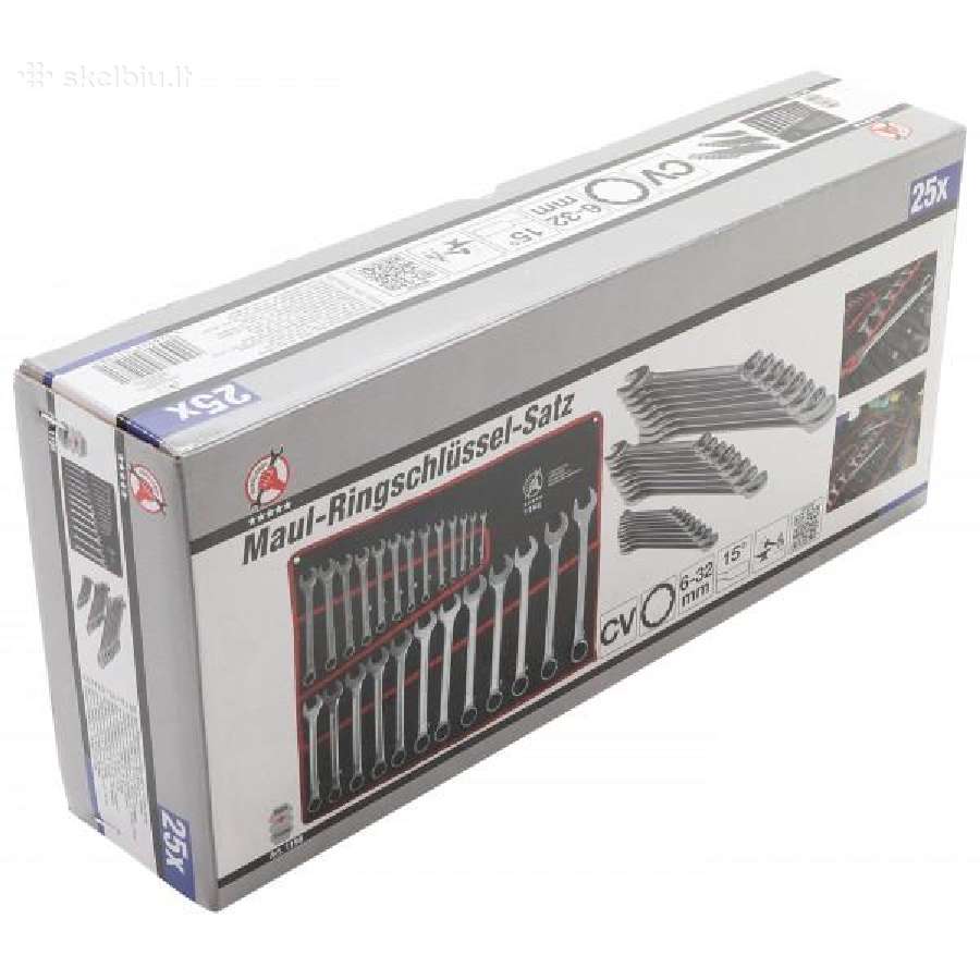 Kombinuotų raktų rinkinys 25 vnt. 6-32mm Kraftmann - nuotraukos Nr. 3