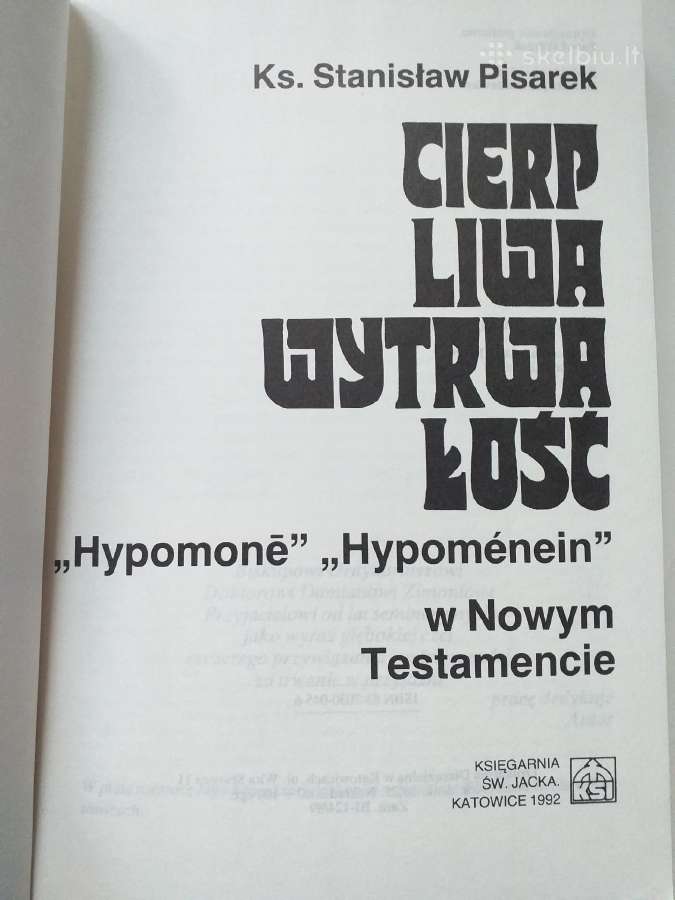 Biblistikos mokslinė monografija lenkų kalba - nuotraukos Nr. 2