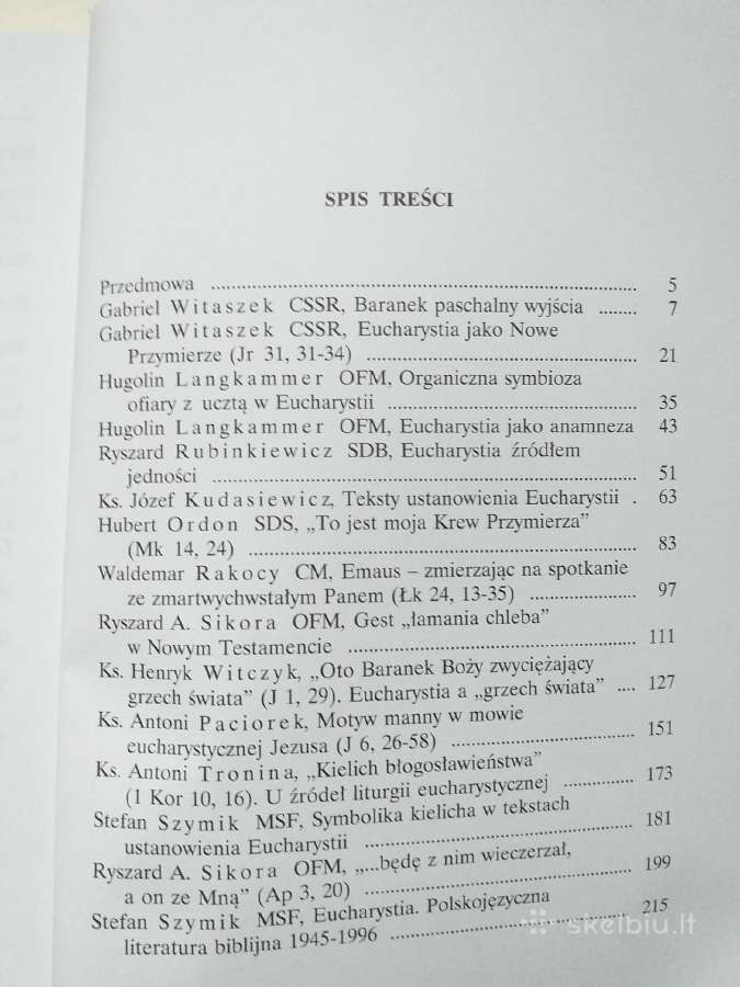 Knyga lenkų kalba " Biblija apie Eucharistiją" - nuotraukos Nr. 2