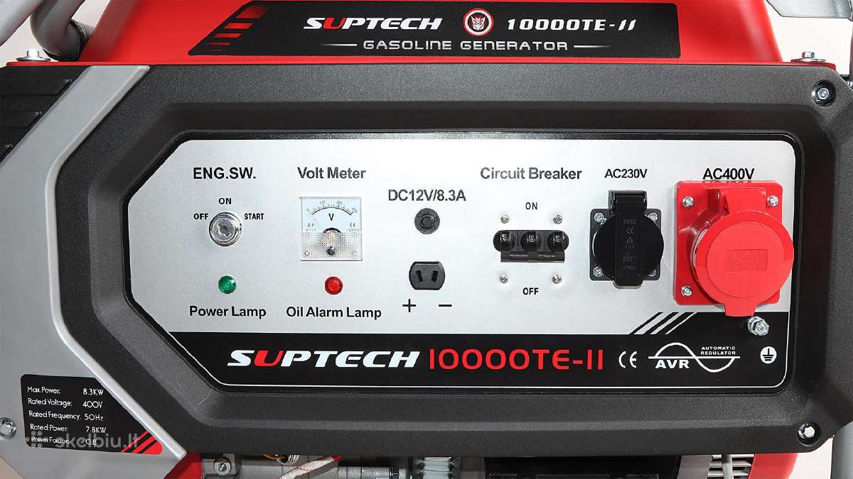Benzininis generatorius Suptech 10000te-II (trifaz - nuotraukos Nr. 2