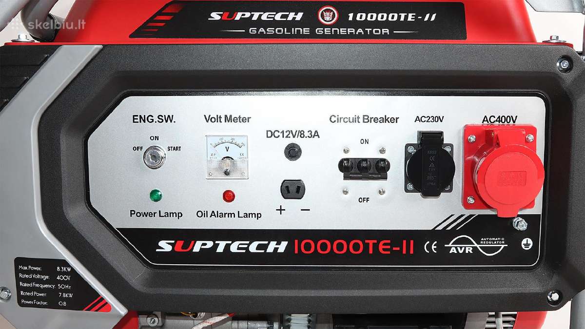 Benzininis generatorius Suptech 10000e-II (vienfaz - nuotraukos Nr. 2