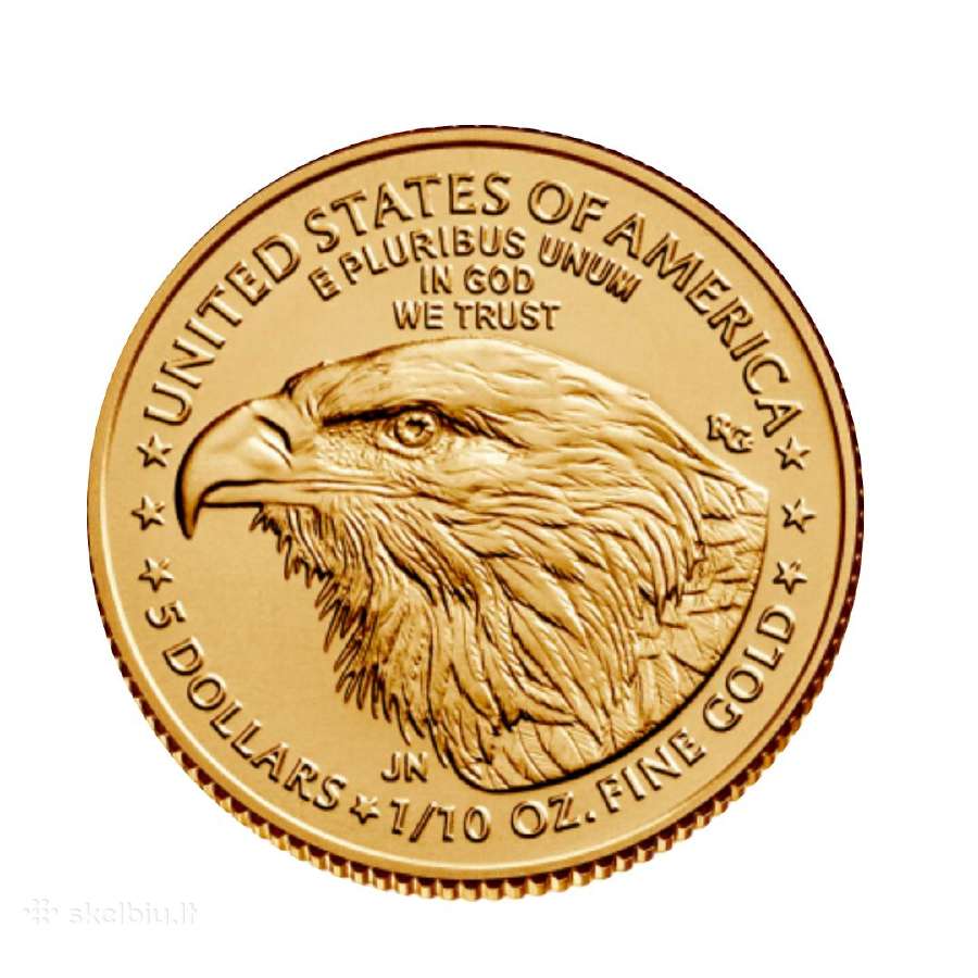 1/10 oz auksinė moneta Amerikos Erelis, JAV 2023
