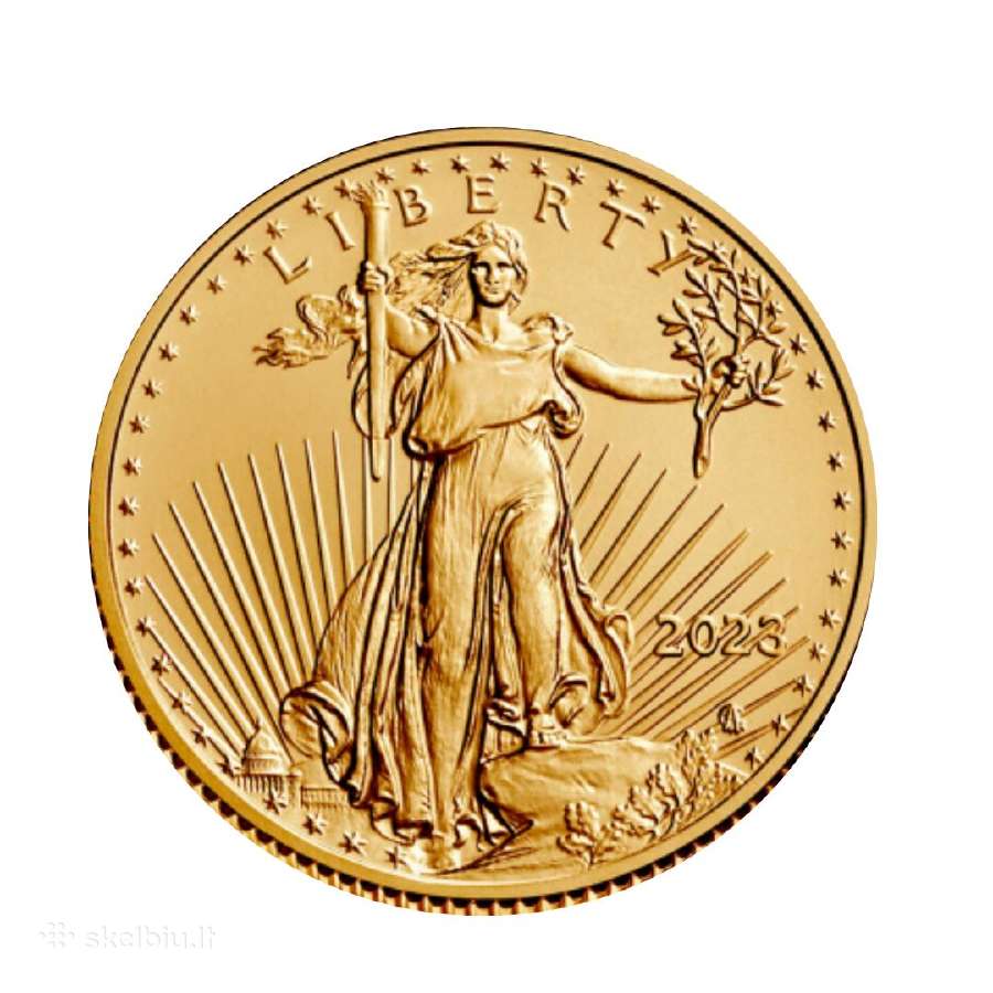 1/4 oz auksinė moneta Amerikos Erelis, JAV 2023 - nuotraukos Nr. 2