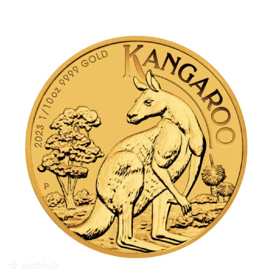 1/10 oz auksinė moneta Kengūra, Australija 2023