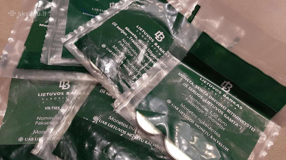 Pusantrokai €1,5 nominalo monetos vienetais