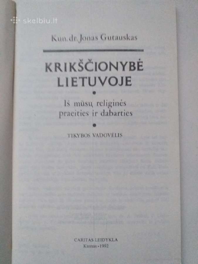 J. Gutauskas. Krikščionybė Lietuvoje - nuotraukos Nr. 2