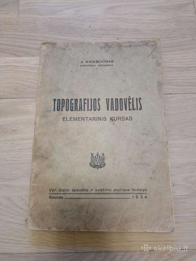 Knyga. Topografijos vadovėlis 1934