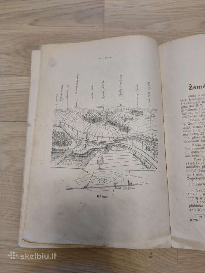 Knyga. Topografijos vadovėlis 1934 - nuotraukos Nr. 3
