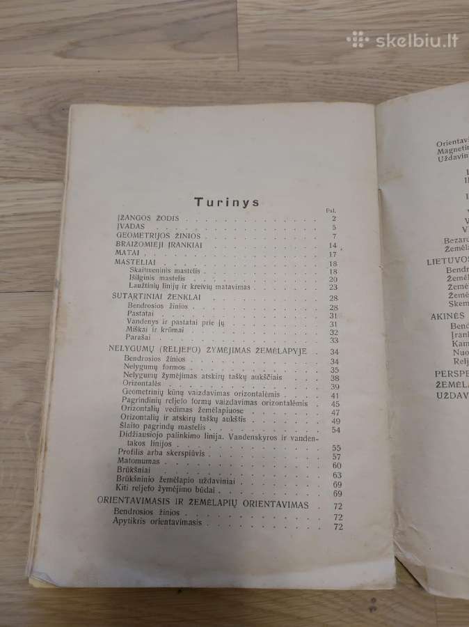 Knyga. Topografijos vadovėlis 1934 - nuotraukos Nr. 4