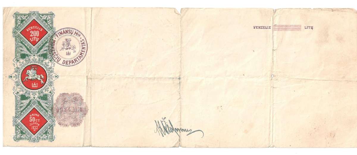 Vekselis 1925 - 1936 m 100 - 10000 lt - nuotraukos Nr. 7