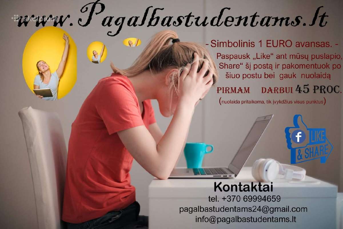 Bakalauro, magistro, kursiniai ir kt. rašto darbai