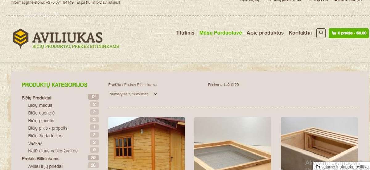 Avilių ir jų dalių e-parduotuvė