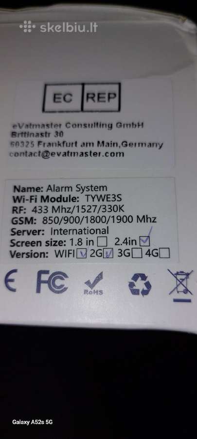 Gsm + WiFi Signalizacijos Komplektas su Belaidžiai - nuotraukos Nr. 3