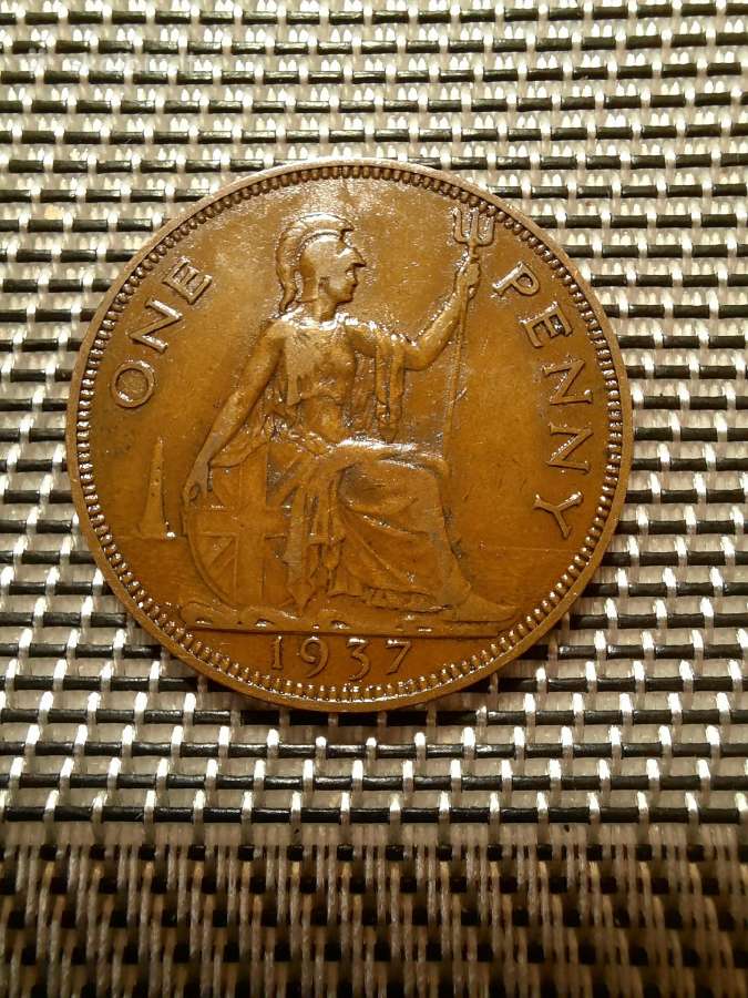 1 centas 1937 Penny - Anglija - nuotraukos Nr. 2