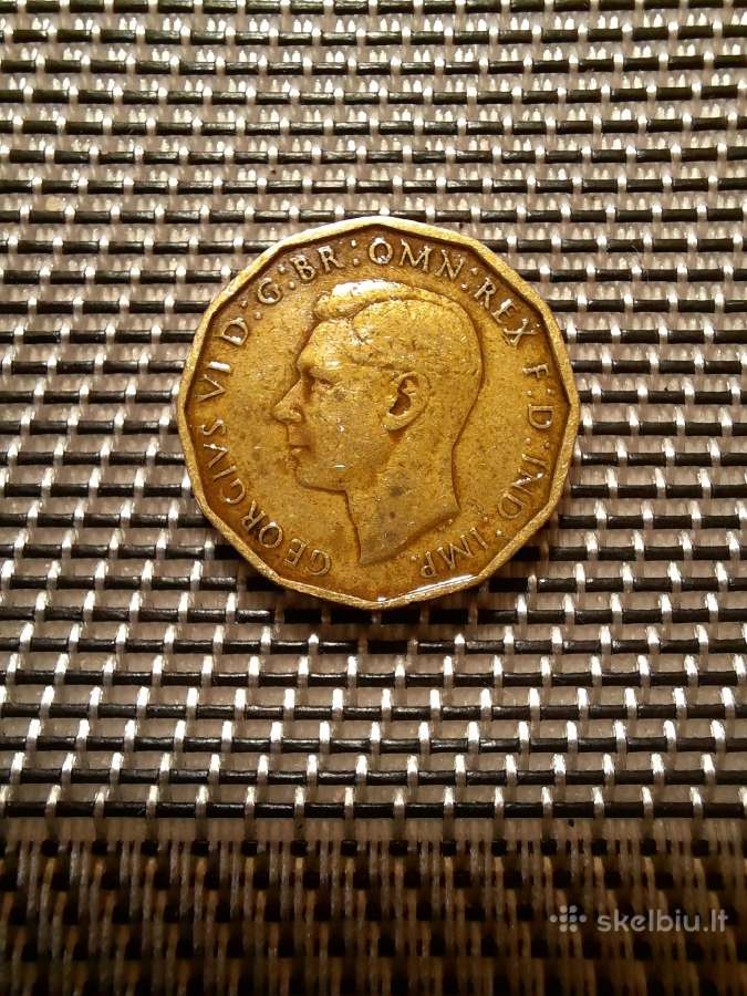 3 centai Pence 1943 - Anglija