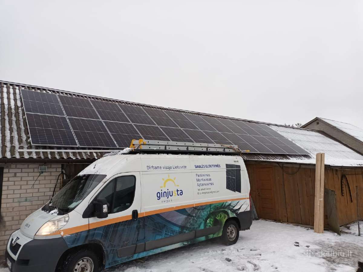 Saulės elektrinė su montavimo darbais