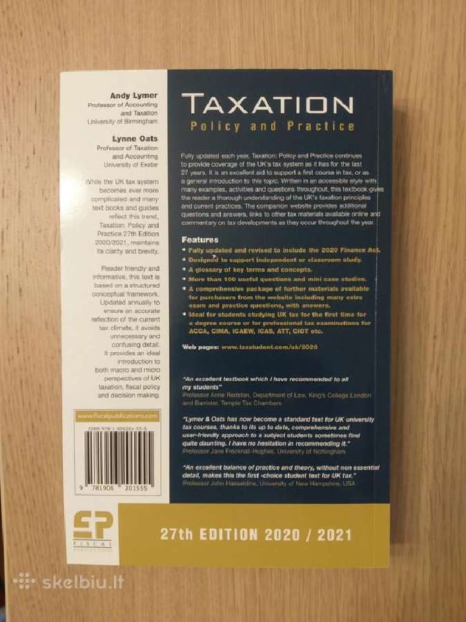 "Taxation. Policy and Practice" - nuotraukos Nr. 2