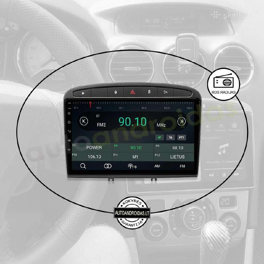 Peugeot 308,408 Android multimedia GPS/WiFi/bt/9" - nuotraukos Nr. 4