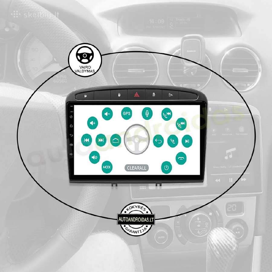 Peugeot 308,408 Android multimedia GPS/WiFi/bt/9" - nuotraukos Nr. 12
