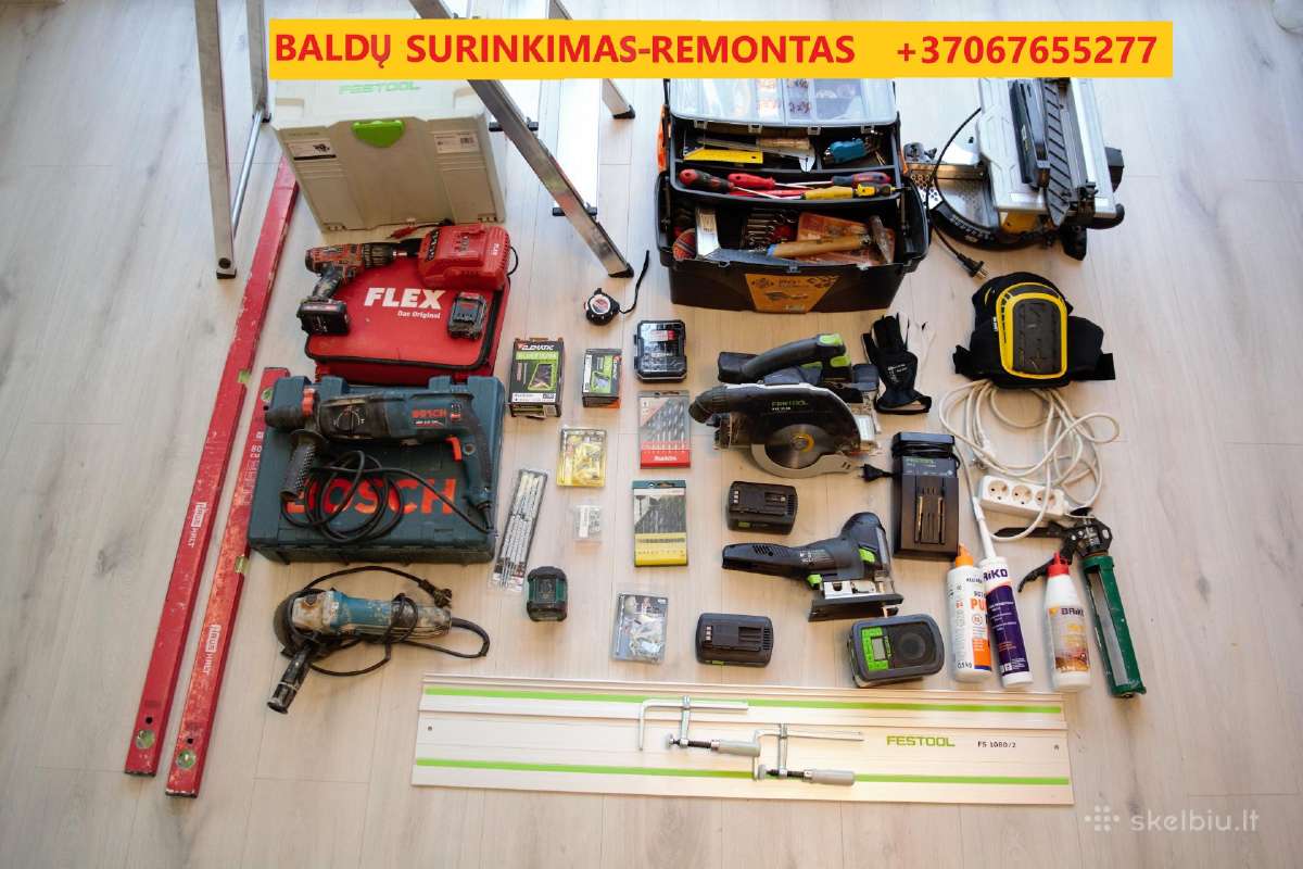 Baldų surinkimas, remontas, montavimas