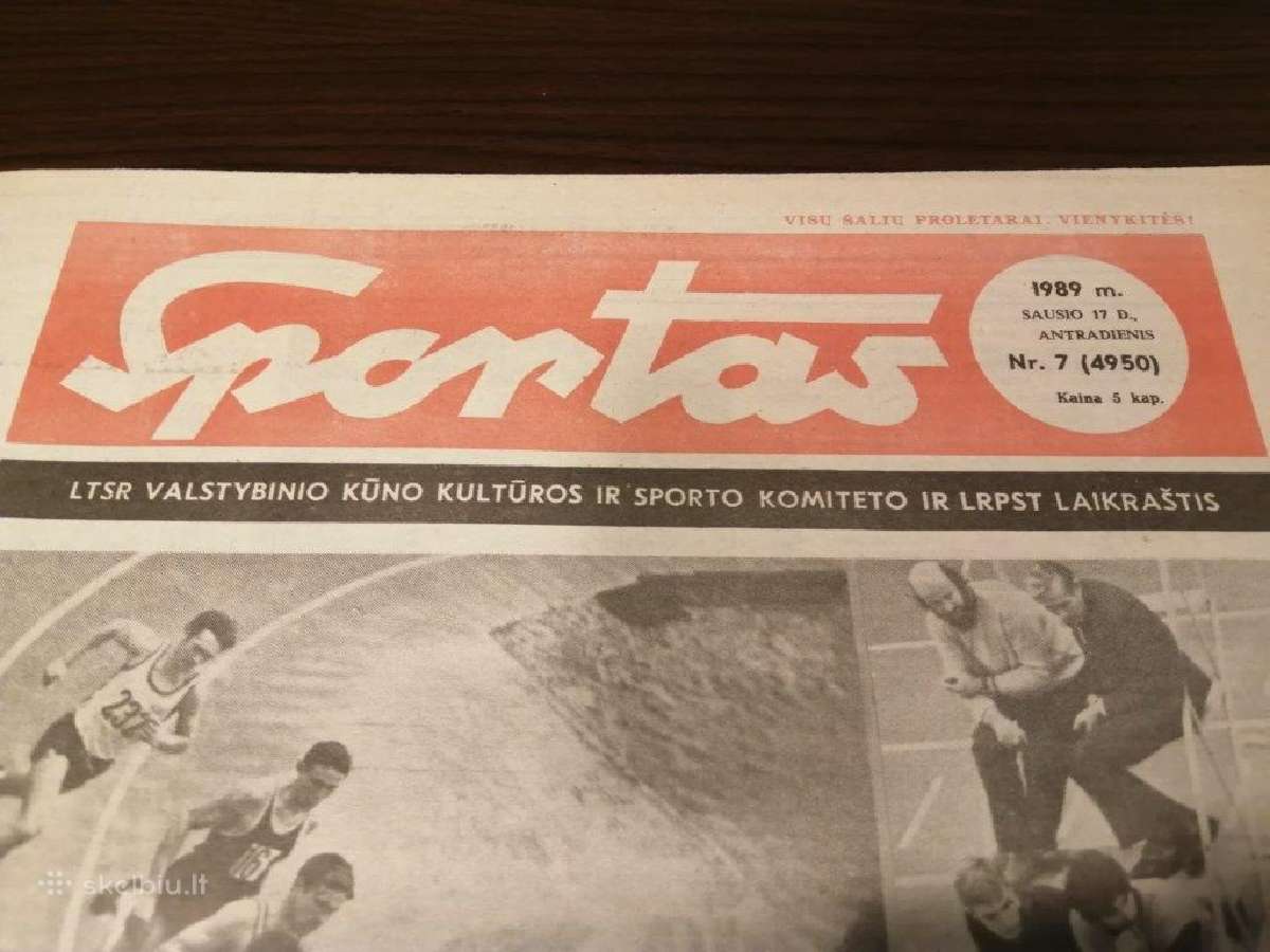 Laikraštis Sportas 1989 metai - nuotraukos Nr. 4