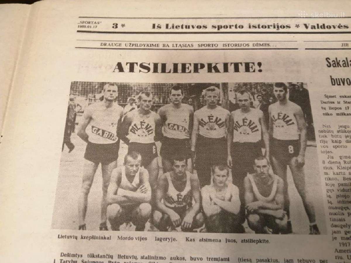 Laikraštis Sportas 1989 metai - nuotraukos Nr. 5