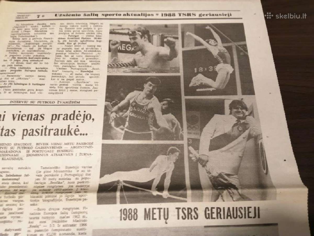 Laikraštis Sportas 1989 metai - nuotraukos Nr. 9